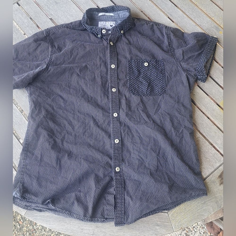 Men's Navy Blue Short Sleeve Shirt
